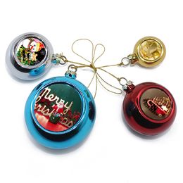 8cm Sublimation Blank Large Hanging Ball Christmas Transparent Plastic Balls DIY Photo Xmas Tree Decorative Festival Plaything