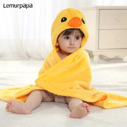 leopard Cute Shaped Born Baby Towel Hooded Bathrobe Cartoon Duck Soft Infant Blanket Bath Toalla baby s 210728