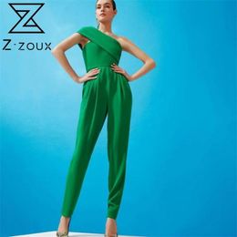 Women Jumpsuit Irregular Sleeveless Off Shoulder Sexy Rompers s Plus Size Long s 202 210513