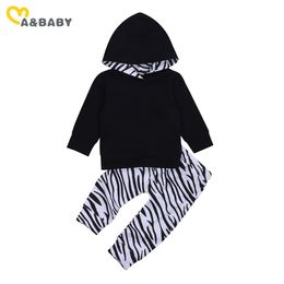 0-18M Spring Autumn Toddler born Infant Baby Boy Clothes Set Hooded Long Sleeve Tops Pants Outfits 210515