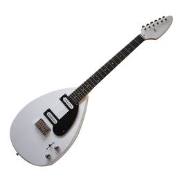 Factory Outlet-6 Strings White Electric Guitar with Rosewood Fretboard,Logo/Color Can be Customized