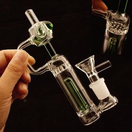Small bong Water Pipes Hookahs Thick glass Water Bongs Percolator Waterpipes Recycler Dab Rigs With 14mm banger