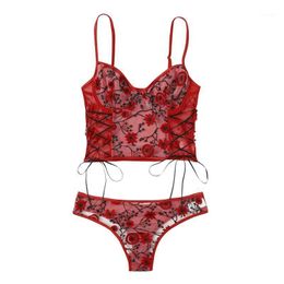 Yoga Outfit Women's Underwear 2021 Bra Sexy Lingerie For Women Sex Set Fashion G-string Thong Sleepwear Flower Lace Femme