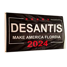 Desantis Make America Florida 2024 Flag Vivid Colour UV Fade Resistant Double Stitched Decoration Banner 90x150cm Digital Print Wholesale