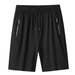 MJNONG Mens Shorts Casual Drawstring Elastic Waist Short with Zipper Pockets Breathable Big and Tall Workout 210806