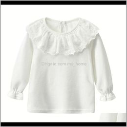 Clothing Baby Maternity Drop Delivery 2021 Kids White Shirts For Baby Girl Long Sleeve Ruffle Doll Collar Girls Blouses Autumn Children Schoo