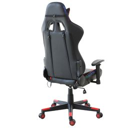 2021 Arrival furniture Customised Black Leather Blue Light Sillas Gamer Led rgb Gaming Chairs PU office chair251K