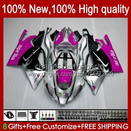 Bodywork For Aprilia Mille RV60 RSV 1000 R 1000R 1000RR RSV1000R 04-06 Body 11No.120 RSV-1000 RSV1000RR 2004 2005 2006 RSV1000 R RR 04 05 06 Moto Fairing Kit rose black