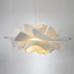 Pendant Lamps Art Deco Acrylic Light White Hang Lamp For Dining Room Living Chandelier Ceiling Lampara Lighting