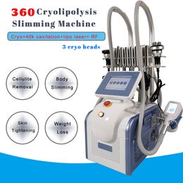 360 Cryolipolysis Slimming Fat Freezing Weight Loss Machine Ultrasonic Cavitation Body Line Shaping Equipment Salon Use