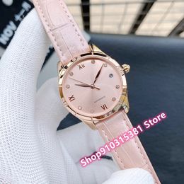Classic Brand Women Rome Number Watches Sapphire Automatic Mechanical Date watch Stainless Steel clock waterproof 33mm