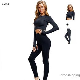 ropa deportiva gym mujer Canada - Women Gym Suit ropa deportiva mujer fitness sets clothing gym Yoga Clothing set 220106