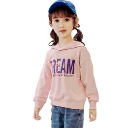 Girls Sweatshirts for Kids Clothes Autumn Outwear Pullover Children Hoodies Clothing Letter Pattern Baby Girl Long Sleeve Tops 210528