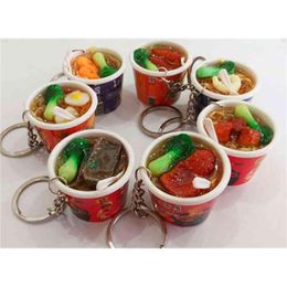 Free Ship 4CM Keychain Keyring Delicious Black Oriental Bowl Food With Chopsticks ON Noodl Charm Phone Strap Mobile Bag P