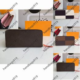Women Long wallet purses ladies wallets men Coin purse mens double zipper casual fashion All-match classic solid color lattice mul237a