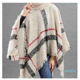 Autumn and winter fashion ladies' cloaks collar collar warmth loose fringed cloak shawl fashion warmth and skin care