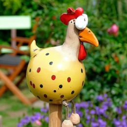 Resin big eye chicken handicraft ornaments hanging foot chicken gardening garden decoration