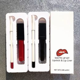 Beauty Matte & Lipliner Kit High Pigmented Long Lasting Makeup Liquid Lipstick Lip liner Nude Set Custom Private Label