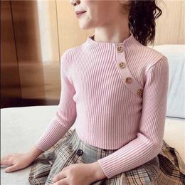 Girls Sweater Kids Baby's Coat Outwear 2021 Cheap Thicken Warm Winter Autumn Knitting Tops Pure Cotton Children's Clothing Y1024