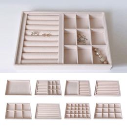 display trays for jewelry Canada - Jewelry Pouches, Bags Store Display Tray Stand Pink Portable Storage Box Case Ring Earring Organizer Necklace