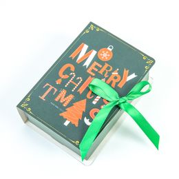 Christmas Boxs Magic book Gift Bag Candy Empty Box Merry Christmas Decor for Home New Year Supplies Natal Presents Party Supplies S912