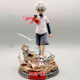 27cm Hunter x Hunter Gon Freecss & Killua Zoldyck Anime PVC Action Figure Toy GK Game Statue Figurine Collection Model Doll Gift H1105