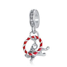 20pcs Cartoon Circus Enamel Pendant Charms European Beads Fit Pandora 925 Sterling Silver Snake Chain Bracelet Charms Jewellery DIY Making Women Accessories