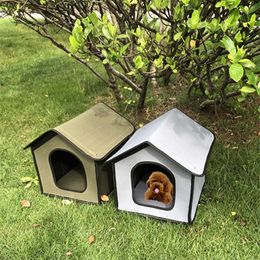 Cat House Foldable Large Pet House for Cats Dogs EVA Waterproof Pet Bed Nest With Inner Pad Portable Outdoor Cat Accessories 2101006