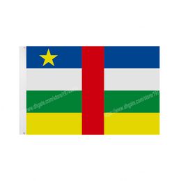 Central African Flags National Polyester Banner Flying 90*150cm 3*5ft Flag All Over The World Worldwide Outdoor can be Customised