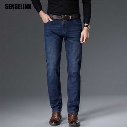 Brand Men's Jeans Business Classic Top Brand Casual Fashion Trousers Slim Denim Overalls High Quality Pants Men Jeans 211104