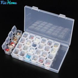 beaded cross stitch UK - Sewing Notions & Tools 28 Grids Diamond Embroidery Painting Box Accessories Case Clear Plastic Beads Display Storage Boxes Cross Stitch