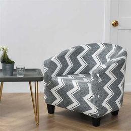 club chair cover arm slipcover geometric printed small sofa covers protect for pets decoration 211116