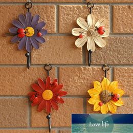 Creative Resin Wall Hooks Crafts Flower Home Decoration Accessories For Living Room Key Holder Bathroom Porte Mural & Rails Factory price expert design Quality