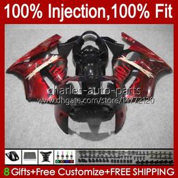 OEM Injection mold Bodywork For KAWASAKI NINJA ZX1200 C ZX1200C ZX 12 R 1200 CC 2000 2001 Body 2No.111 ZX 1200 12R 1200CC ZX-12R 00-01 ZX12R 00 01 Fairing Kit red flames