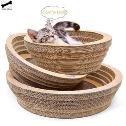 Cat Beds & Furniture Scratch Pad Bowl Funny Toy Corrugated Paper Litter Mat Pet Supplies