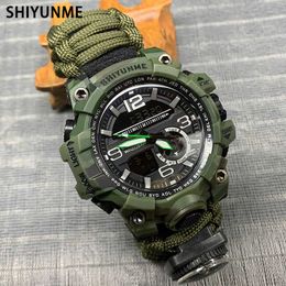 SHIYUNME Digital Watch Men Luxury Brand Camouflage Strap G Style Military Watches Sports Quartz Clock Male Relogio Masculino G1022