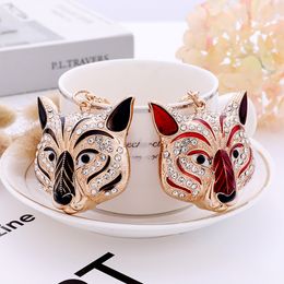 Fashion Keychain Fox Head Cute Bag Ornament Alloy Keychain Cartoon Small Gift