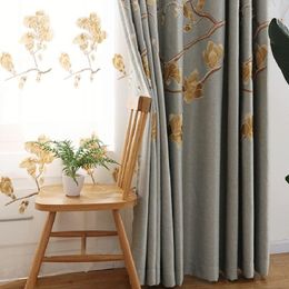 Curtain & Drapes European Style Elegant Environmental Protection High-end Embroidered Curtains For Living Room Bedroom Tulle Custom