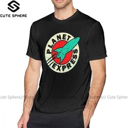 Planet Express T Shirt Planet Express T-Shirt Print Casual Tee Shirt Male Oversize Short Sleeves Awesome 100 Cotton Tshirt 210409