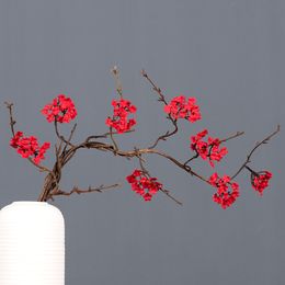 87CM Artificial Flowers Simulation Cherry Blossom Branch Dried Flower Plants Wedding Home Garden Table Decor Christmas Tree 8 PCS