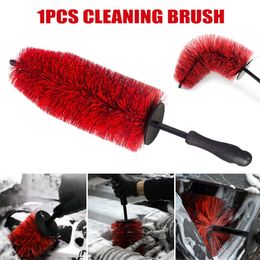 New 1pc Car Wheel Rim Detailing Brush Long Soft Bristle Cleaning Brush for Tire Motorcycle 210329