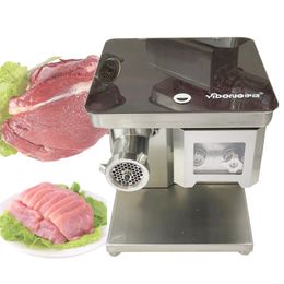 110V 220V electric meat grinder machine stainless steel sliced shredded diced mince meat slicer
