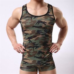 Men's Camouflage Army Tank Top, Undershirt,Sexy Top,Men Vest