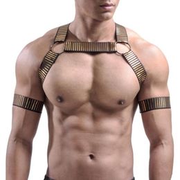 Bras Sets Exotic Tank Top Body Chest Harness Men Sissy Fetish Bondage Male Erotic Costume Sexy Gay Club Clubwear Night Straps Strings