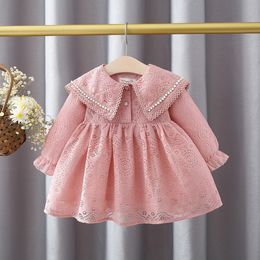 2021 Spring Princess Lace Baby Girl Dress for Toddler Girls Clothing 1 Year Baby Birthday Party tutu Dresses 0-3y Baby Clothes Q0716