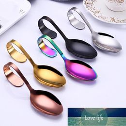 Spoons Stainless Steel El Buffet Kitchen Curved Handle Dessert Soup Spoon Cutlery Accessories Drinking Tools1