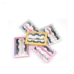 속눈썹 트레이가있는 마그네틱 속눈썹 상자 3D 밍크 속눈썹 빈 상자 가짜 속눈썹 포장 케이스 무료 로고 인쇄 Hope12