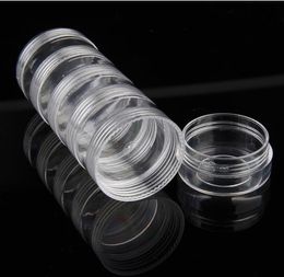 2021 10ML 5 Layer Transparent Round PS Plastic Storage Container Box Clear Accessories Organiser Box for Beads Crafts Other Small Items
