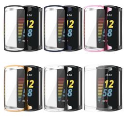 Protective Case For Fitbit Charge 5 Screen Protector Watch Cover For Fitbit Charge5 Watch Band Bumper Plating TPU Case Shell