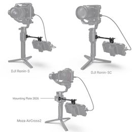 Adjustable Monitor Tripod Heads Camera Holder Mount for DJI RONIN-S / RONIN SC & ZHIYUN CRANE 3/CRANE 3S/ WEEBILL-S &MOZA AirCross 2 Gimbals